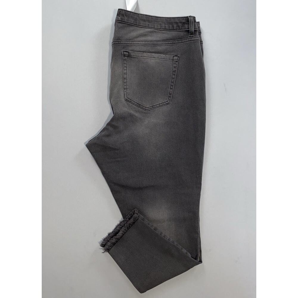 Lane Bryant Ultimate Stretch High Rise Skinny Fray Jeans. Shadow Tux Stripes, 20 - Picture 2 of 7